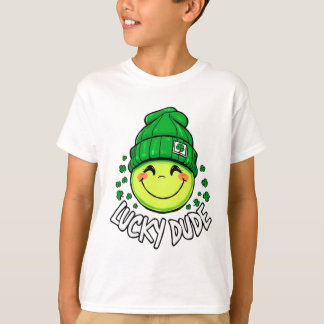 Lucky Dude Smile Face St. Patrick’s Day T-Shirt