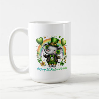 Lucky Elephant Rainbow Charm Coffee Mug