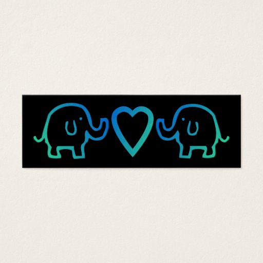 Customizable lucky elephants in love business cards