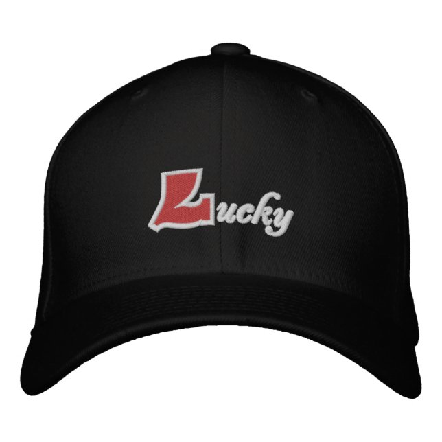 Lucky Embroidered Baseball Hat (Front)