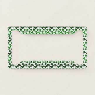 Lucky Emerald Clover License Plate Frame