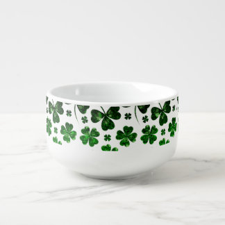Lucky Emerald Clover Soup Bowl