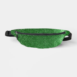 Lucky Emerald Green Glitter Glam Fashion Luxury Fanny Pack