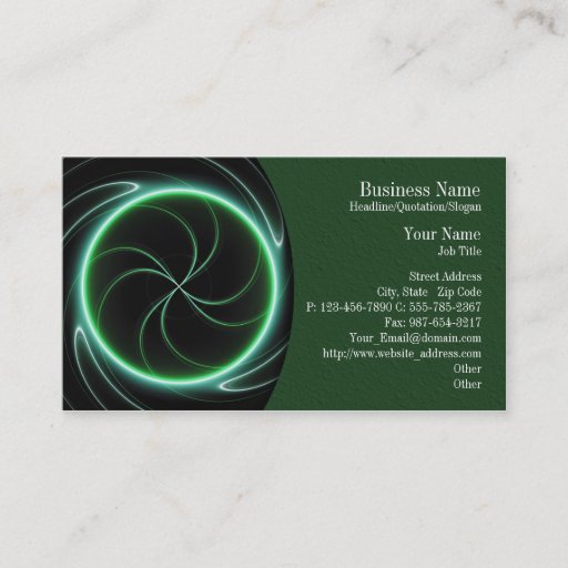 Customizable Lucky Energy Company/Business Card