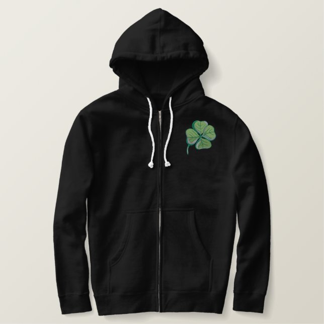 Lucky Enough Irish Embroidered Hoodie (Design Front)