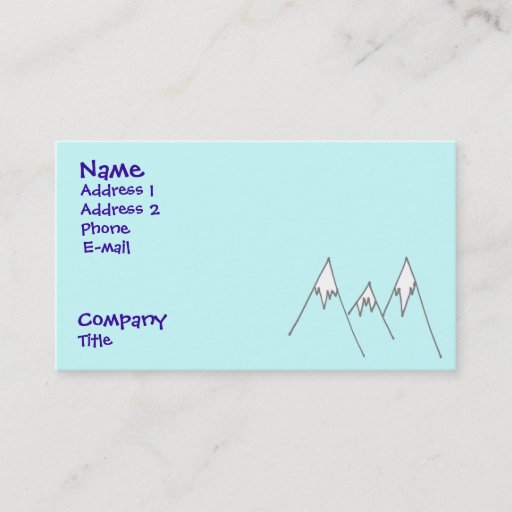 Customizable Lucky enough to be in mountains business card template