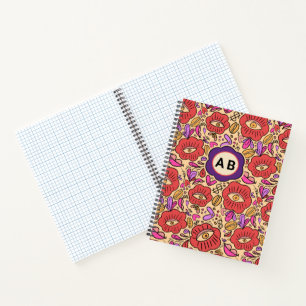 Lucky Eye Floral Pattern Notebook