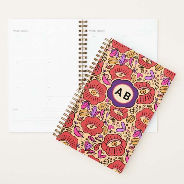 Lucky Eye Floral Pattern Planner (Display)