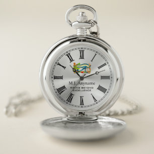 Lucky Eye of Horus on Silver effect retirement Pocket Watch