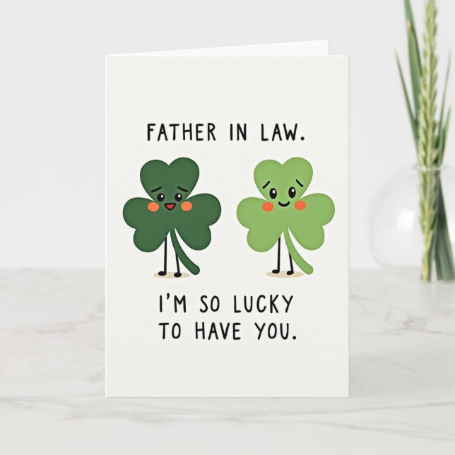 Lucky Father In Law Card (Front)