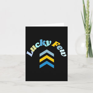 Lucky Few T21 Down Syndrome Awareness Yellow Blue  Card