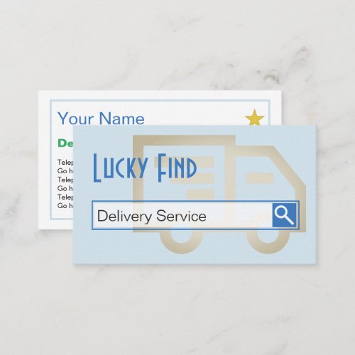 Lucky Find Delivery Service Business Cards