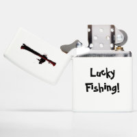 Lucky Fishing! Canoe Fisherman Zippo Lighter | Zazzle