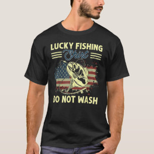 Lucky Fishing Do Not Wash Usa Flag Tuna Fishing 1 T-Shirt
