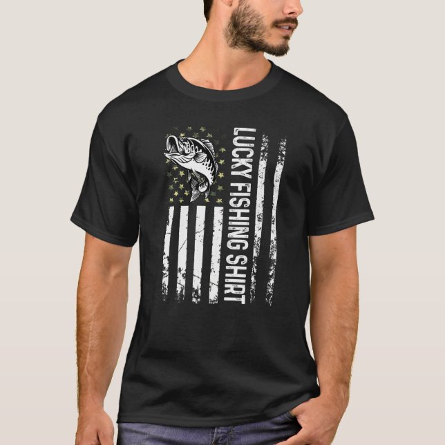 Lucky Fishing  For Fishing T-Shirt (Front)