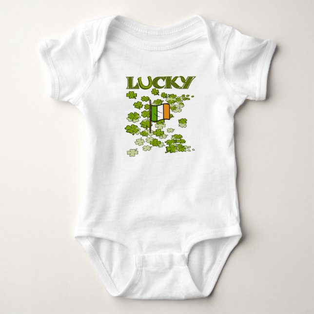 Lucky Flag Baby Bodysuit (Front)