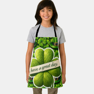 Lucky for leaf clover Saint Patrick's Day Patrick' Apron