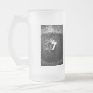lucky for sum frosted glass beer mug