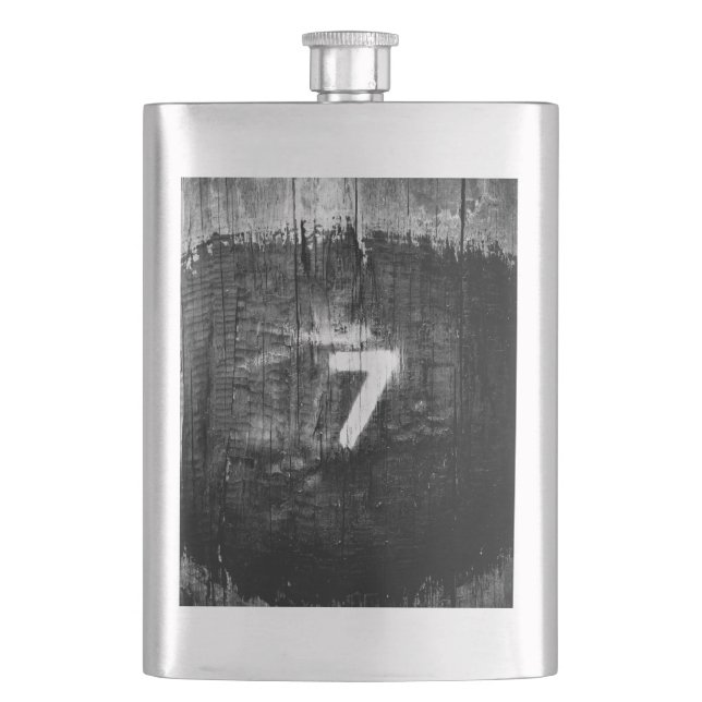 lucky for sum hip flask (Front)