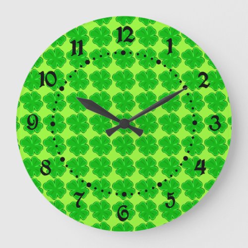 Lucky Four Leaf Clover Clock