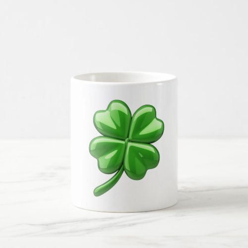 Lucky four leaf clover coffee mug