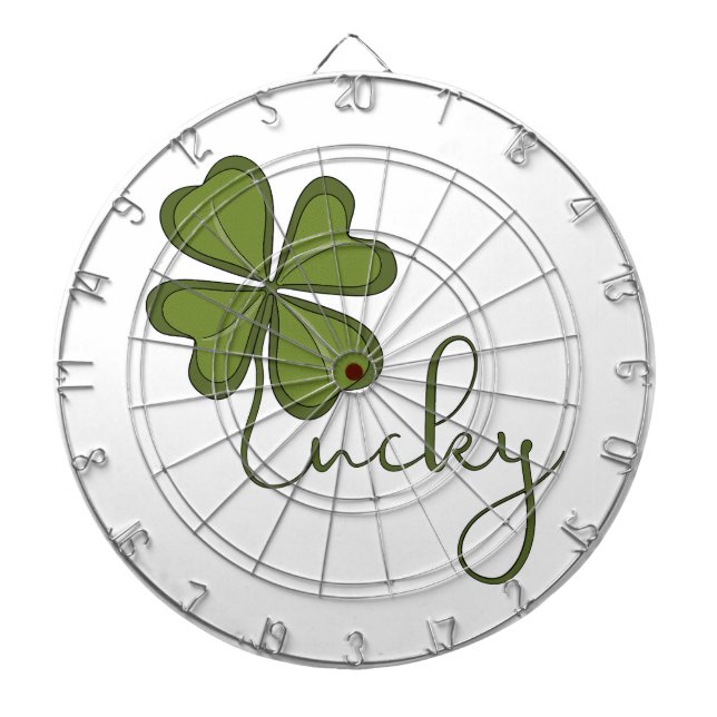 Lucky Four Leaf Clover Dart Board (Front)