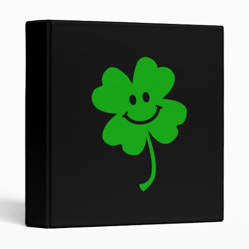 Lucky four leaf clover face binder