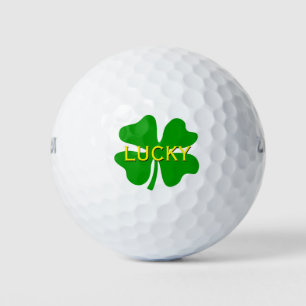 Lucky four leaf clover golf balls Personalizable