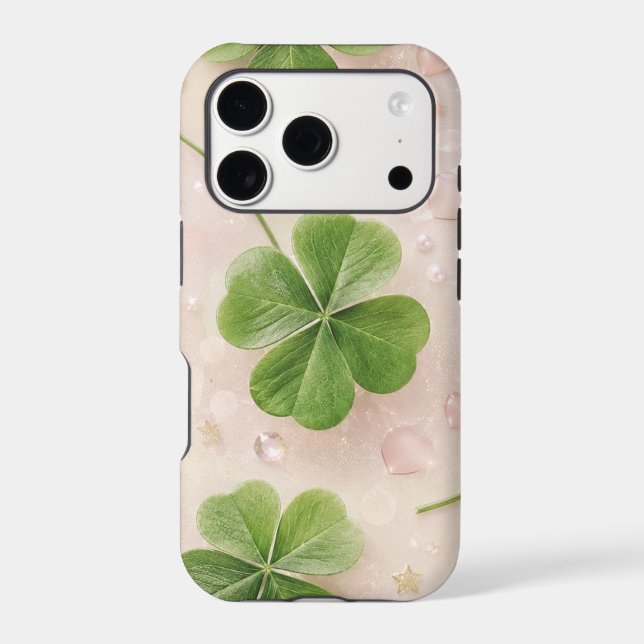 Lucky Four Leaf Clover iPhone Case (Back)