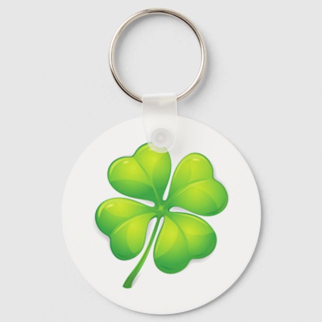 Lucky four leaf clover keychain (Front)