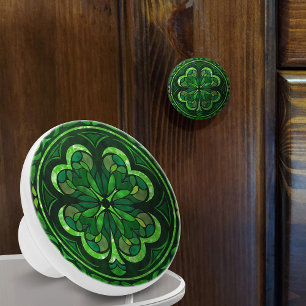 Lucky Four-leaf clover luxury Ceramic Knob