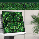 Lucky Four-leaf clover luxury  Ceramic Tile<br><div class="desc">Lucky Four-leaf clover luxury</div>