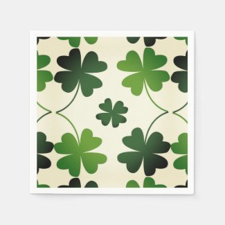 Lucky Four-Leaf Clover Paper Napkins