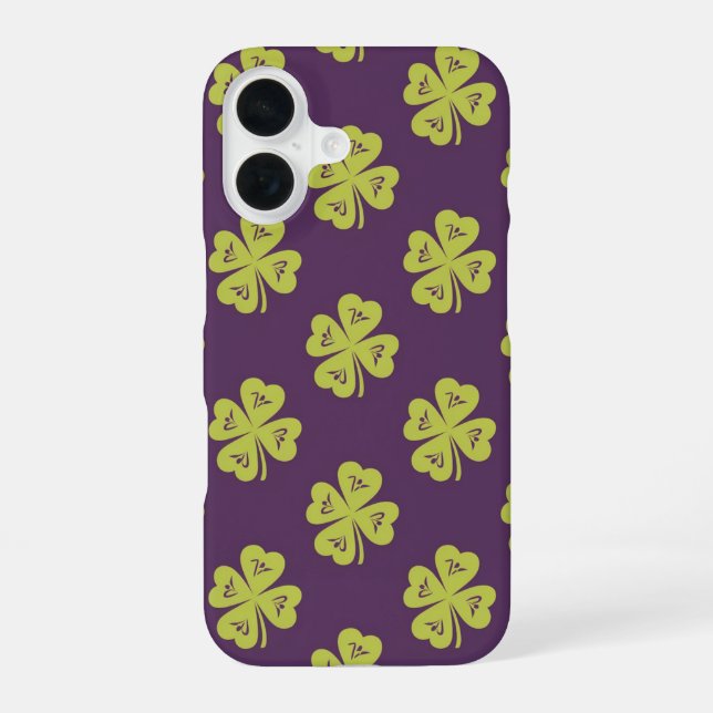 Lucky Four-Leaf Clover Pattern  Iphone Case (Back)