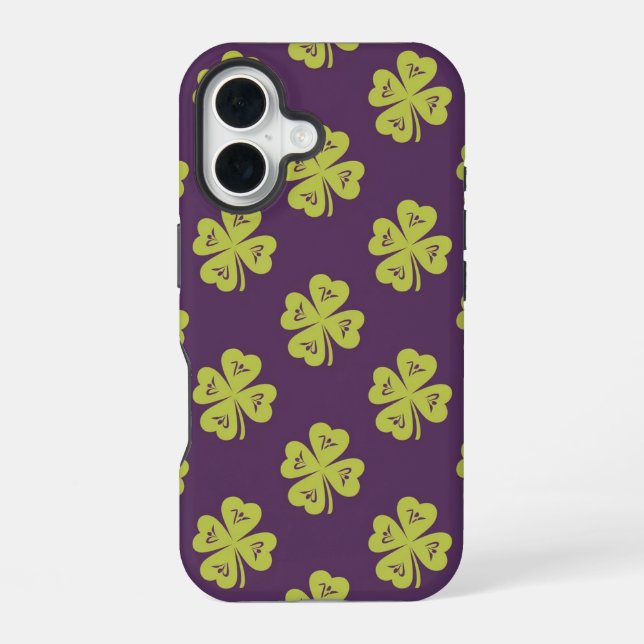 Lucky Four-Leaf Clover Pattern  Iphone Case (Back)