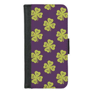 Lucky Four-Leaf Clover Pattern iPhone 8/7 Wallet Case
