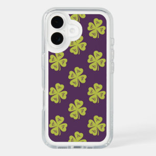 Lucky Four-Leaf Clover Pattern iPhone 16 Case
