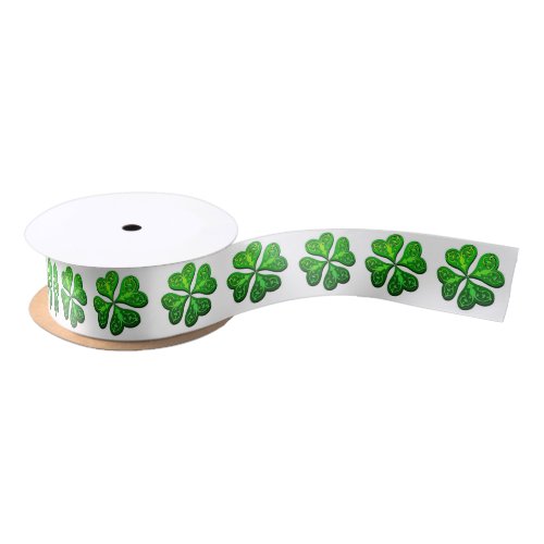 Lucky Four_Leaf Clover Satin Ribbon