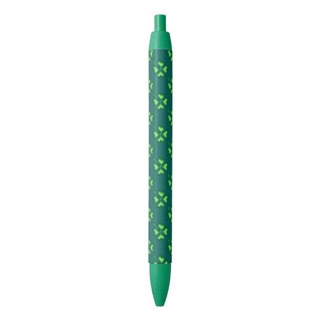 Lucky four leaf clover shamrock pen (Front Vertical)