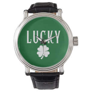 Lucky Four Leaf Clover St Patrick's  Watch