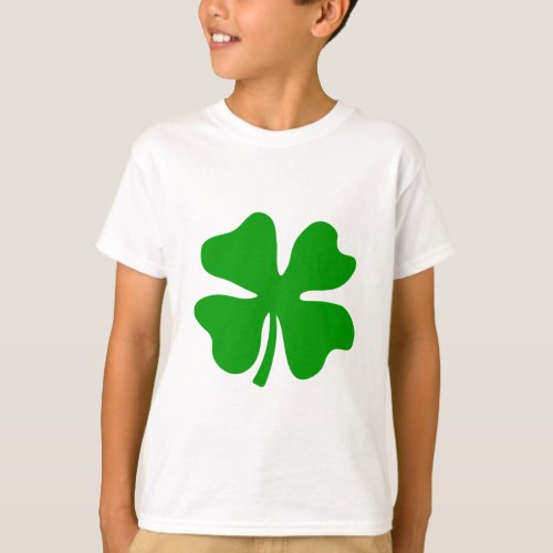 Lucky four leaf clover  St Pattys Day T_Shirt