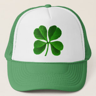 Lucky Four Leaf Clover Trucker Hat