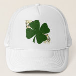Lucky Four Leaf Clover Trucker Hat at Zazzle