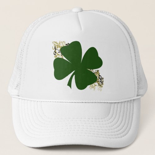 Lucky Four Leaf Clover Trucker Hat