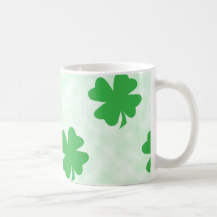 Lucky four leaf clovers coffee mug