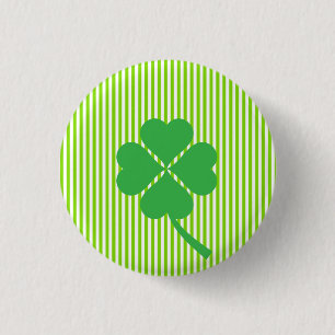 Lucky Four Leaf Shamrock Design-87906 Button