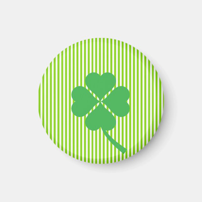 Lucky Four Leaf Shamrock Design-87906 Magnet (Front)