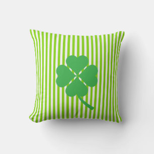Lucky Four Leaf Shamrock Design-87906 Throw Pillow
