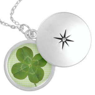 Lucky Four-Leafed Clover Locket Necklace