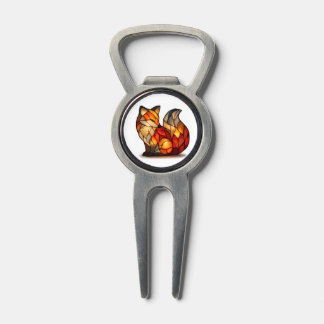 Lucky Fox Charm Golf Balls Divot Tool
